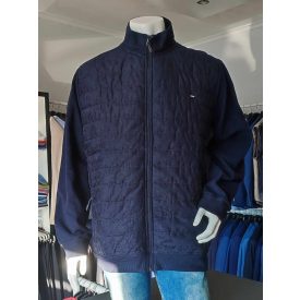 Antracid kardigán sötétkék plüss extra