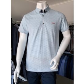 Antracid viágoskék galléros póló