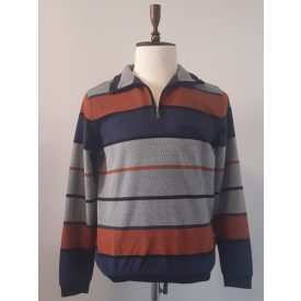 Hajo pulóver szürke zippes