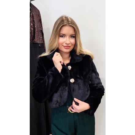 Mystic Day SZŐRMÉS KISKABÁT FEKETE