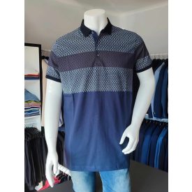 Antracid polo galléros kék csíkos