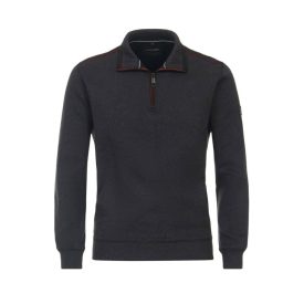 Casamoda zippes sötétszürke pulóver