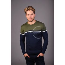 Balance Kötött pulóver khaky csíkos