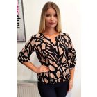 L'LUISA BARNA FEKETE MINTÁS FELSŐ