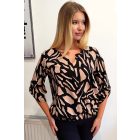 L'LUISA BARNA FEKETE MINTÁS FELSŐ