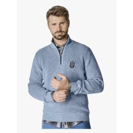 Casa Moda kötött zipzáros világoskék