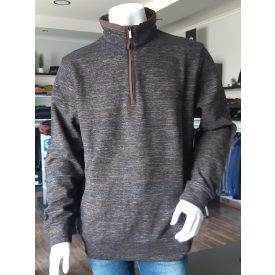 Ramons pulóver zippes barna