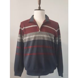 Hajo pulóver bordó zippes